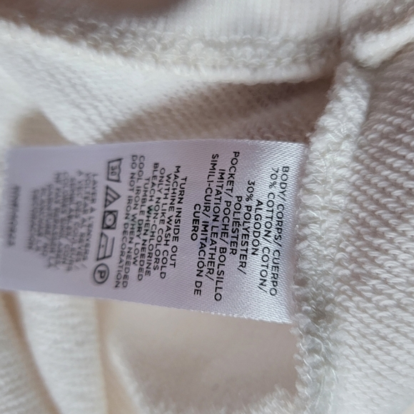 Loewe Beige Logo Leather Patch Cotton Hooded, Long Sleeve Sweatsh - Picture 4 of 4